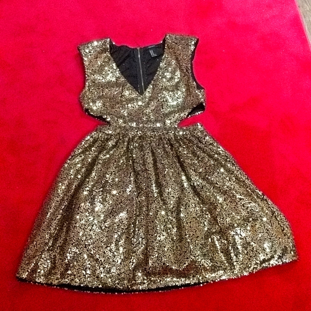 Sparkle cut out dress